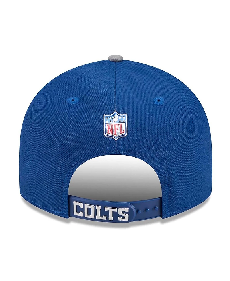 New Era Men's Royal/Gray Indianapolis Colts 2026 Nfl Draft On Stage Pre-Curved 9FIFTY Snapback Hat