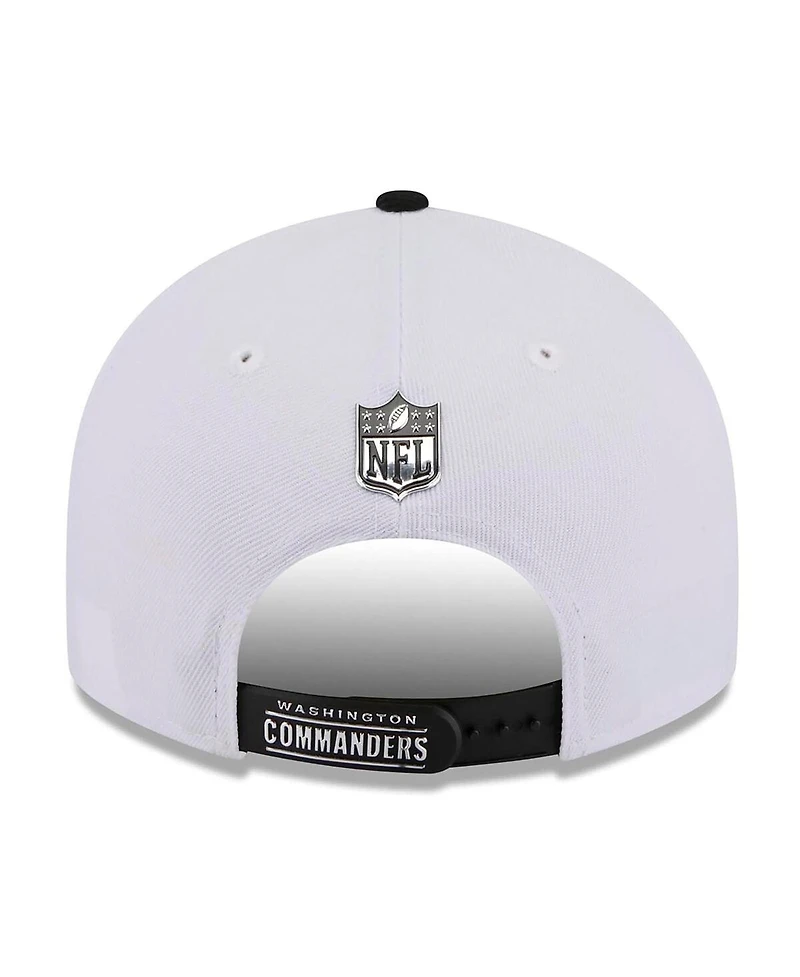 New Era Men's White/Black Washington Commanders 2026 Nfl Draft Pre-Curved 9FIFTY Snapback Hat
