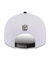 New Era Men's White/Black Washington Commanders 2026 Nfl Draft Pre-Curved 9FIFTY Snapback Hat