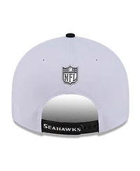 New Era Men's White/Black Seattle Seahawks 2026 Nfl Draft Pre-Curved 9FIFTY Snapback Hat