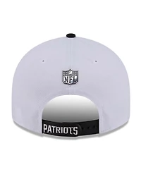 New Era Men's White/Black New England Patriots 2026 Nfl Draft Pre-Curved 9FIFTY Snapback Hat