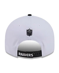 New Era Men's White/Black Las Vegas Raiders 2026 Nfl Draft Pre-Curved 9FIFTY Snapback Hat