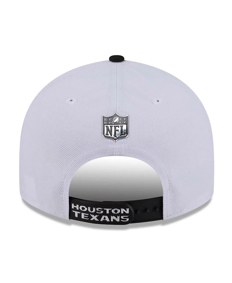 New Era Men's White/Black Houston Texans 2026 Nfl Draft Pre-Curved 9FIFTY Snapback Hat