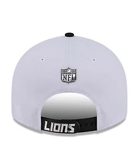 New Era Men's White/Black Detroit Lions 2026 Nfl Draft Pre-Curved 9FIFTY Snapback Hat