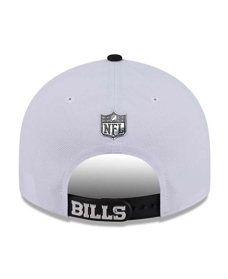 New Era Men's White/Black Buffalo Bills 2026 Nfl Draft Pre-Curved 9FIFTY Snapback Hat