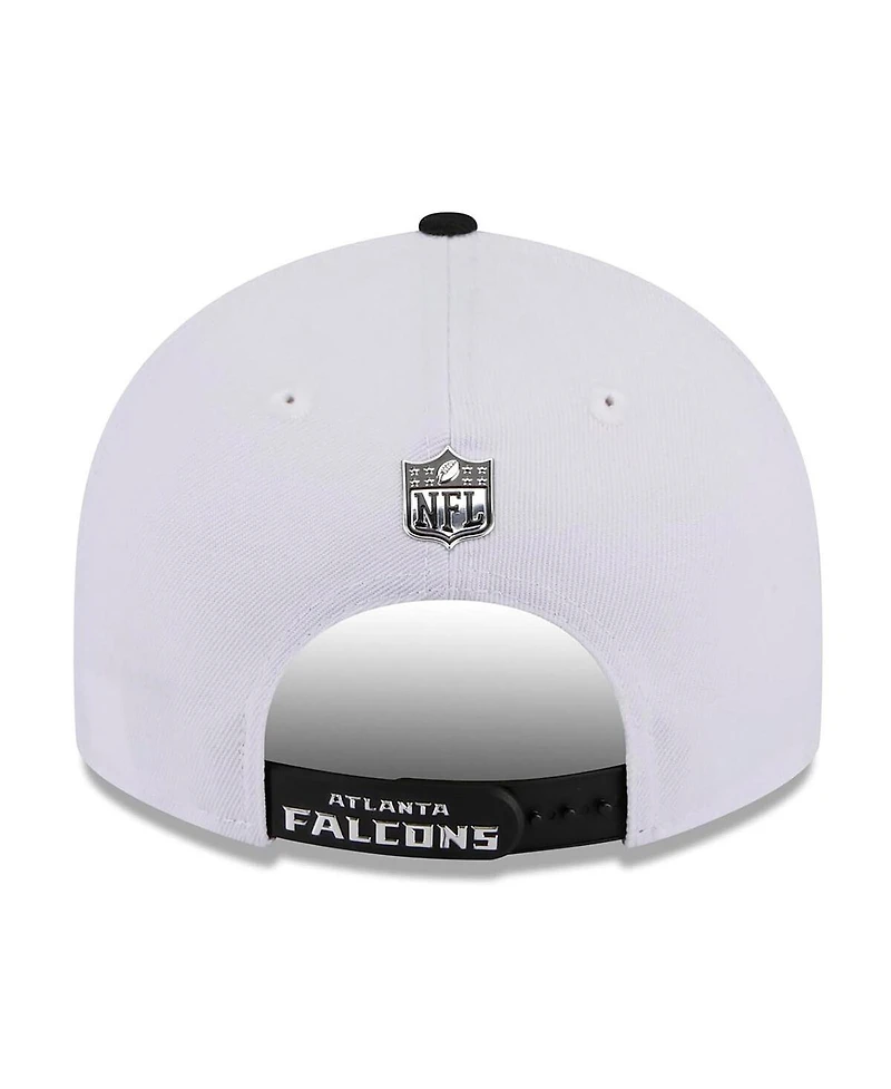 New Era Men's White/Black Atlanta Falcons 2026 Nfl Draft Pre-Curved 9FIFTY Snapback Hat