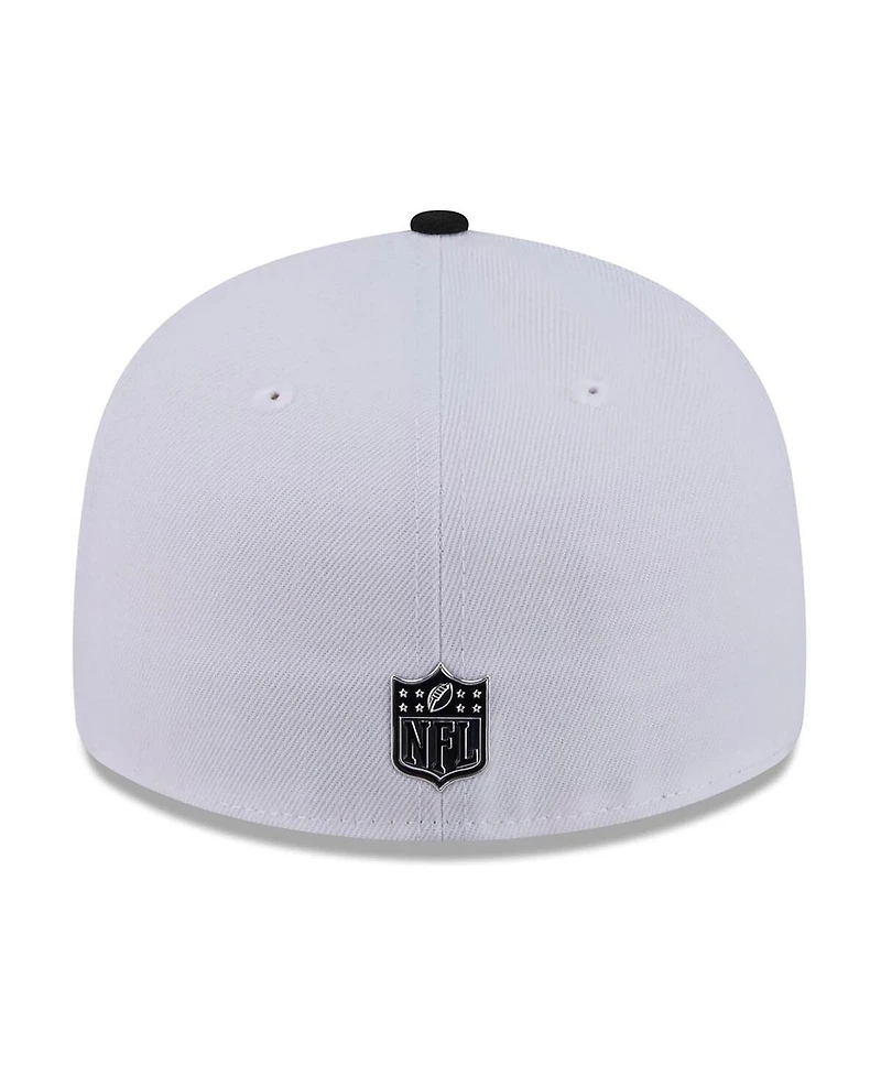 New Era Men's White/Black Washington Commanders 2026 Nfl Draft Pre-Curved 59FIFTY Fitted Hat