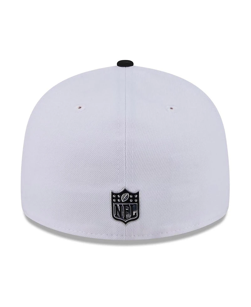 New Era Men's White/Black Minnesota Vikings 2026 Nfl Draft Pre-Curved 59FIFTY Fitted Hat