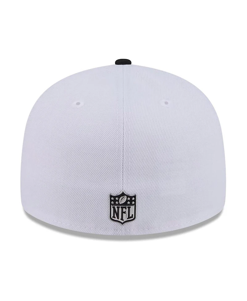 New Era Men's White/Black Detroit Lions 2026 Nfl Draft Pre-Curved 59FIFTY Fitted Hat
