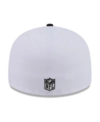 New Era Men's White/Black Detroit Lions 2026 Nfl Draft Pre-Curved 59FIFTY Fitted Hat