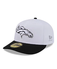 New Era Men's White/Black Denver Broncos 2026 Nfl Draft Pre-Curved 59FIFTY Fitted Hat