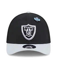 New Era Men's Black/Silver Las Vegas Raiders 2026 Nfl Draft 39THIRTY M-Crown Flex Hat