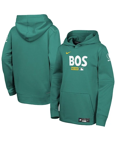Nike Big Boys and Girls Green Boston Red Sox Authentic Collection City Connect Therma-fit Hoodie