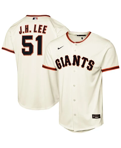 Nike Big Boys and Girls Jung Hoo Lee Cream San Francisco Giants Home Replica Player Jersey