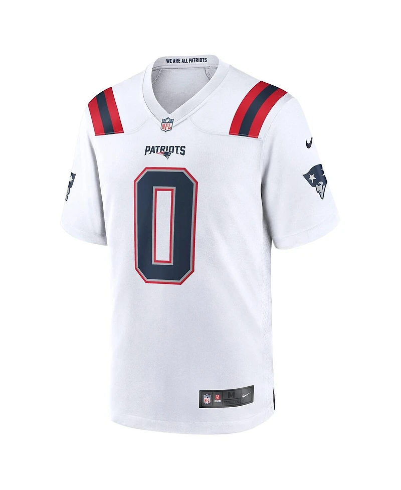 Nike Men's Christian Gonzalez White New England Patriots Game Jersey