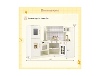 Slickblue Corner Kids Play Kitchen with Stoves with Lights and Sounds