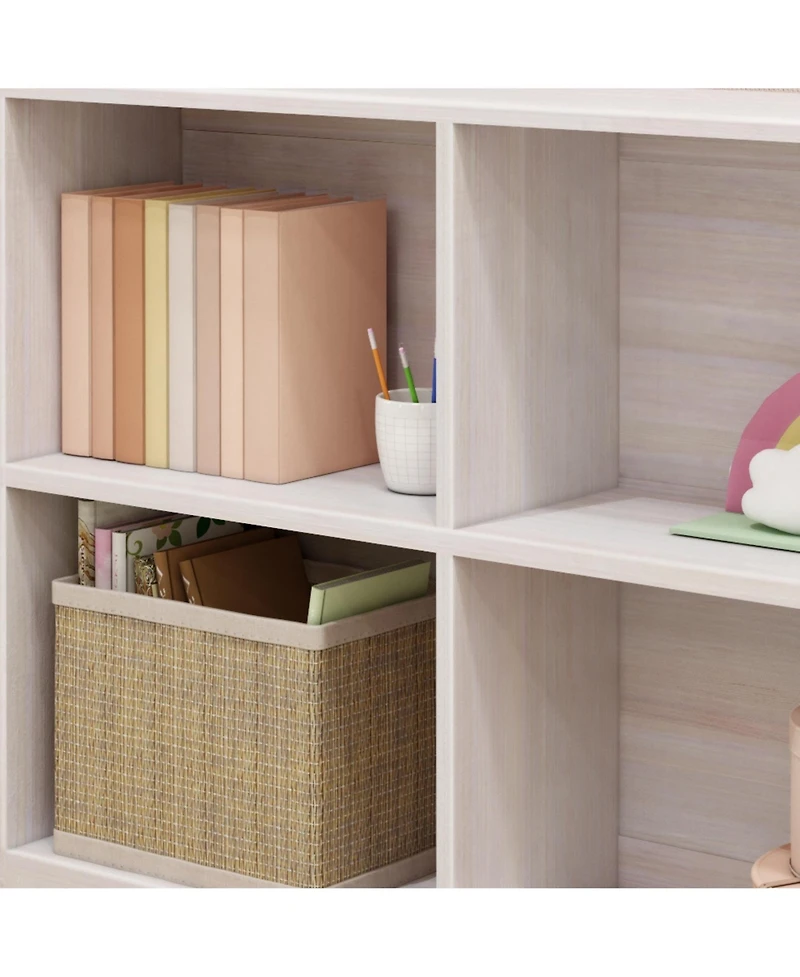 Max and Lily Bookshelf, 4 Shelves Bookcase, Solid Wood Bookshelves for Bedroom