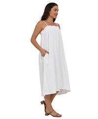 24seven Comfort Apparel Women's Spaghetti Strap A Line Dress
