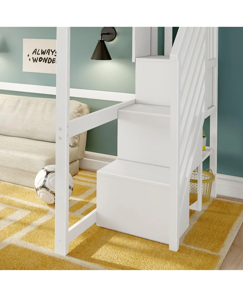 Max and Lily Classic Full High Loft wiith Staircase