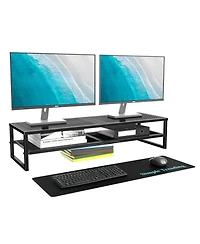 Gnuadz Metal Dual Monitor Stand Riser with Mouse Pad desktop organizer