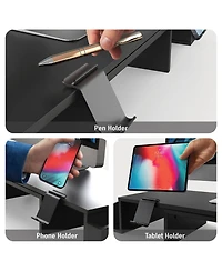 Gnuadz Desk Dual Monitor Stand Riser Drawer desktop organizer
