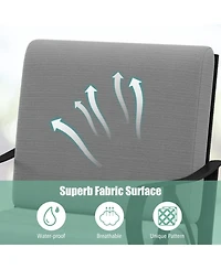 Gouun Cushioned Patio Glider Chair with Curved Armrests