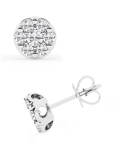 Forever Grown Diamonds Lab-Created Diamond Cluster Stud Earrings (1 ct. t.w.) in Sterling Silver