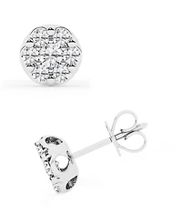 Forever Grown Diamonds Lab-Created Diamond Cluster Stud Earrings (1 ct. t.w.) in Sterling Silver
