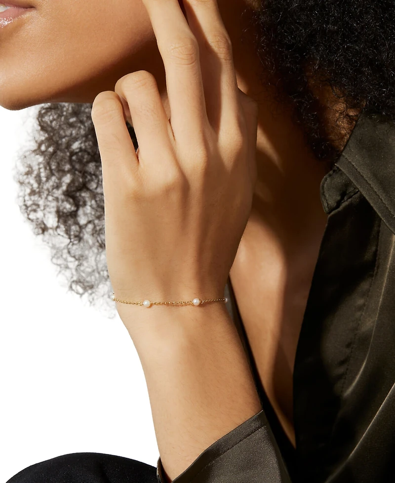 Ana Luisa Adelie Freshwater Pearl Station Bracelet