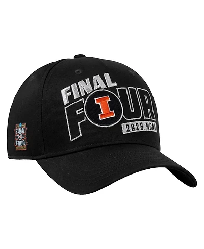 Nike Men's Black Illinois Fighting Illini 2026 Ncaa Men's Basketball Tournament March Madness Final Four Locker Room Adjustable Hat