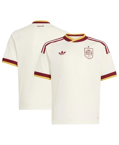 Adidas Big Boys and Girls White Spain National Team 2026 Away Replica Jersey