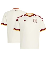 Adidas Big Boys and Girls White Spain National Team 2026 Away Replica Jersey