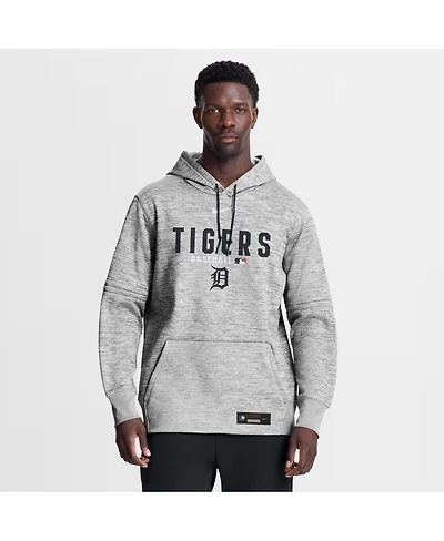 Nike Men's Heather Charcoal Detroit Tigers Authentic Collection Therma-fit Hoodie