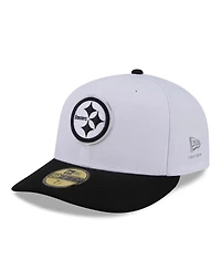New Era Men's White/Black Pittsburgh Steelers 2026 Nfl Draft Pre-Curved 59FIFTY Fitted Hat