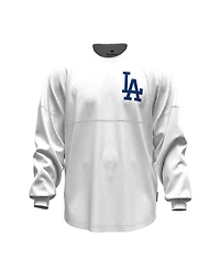 Fanatics Women's White Los Angeles Dodgers Baseball Stitch Spirit Jersey Long Sleeve T-Shirt