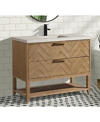 Ari Bath 42" Carlsbad Freestanding, Weathered Fir Finish