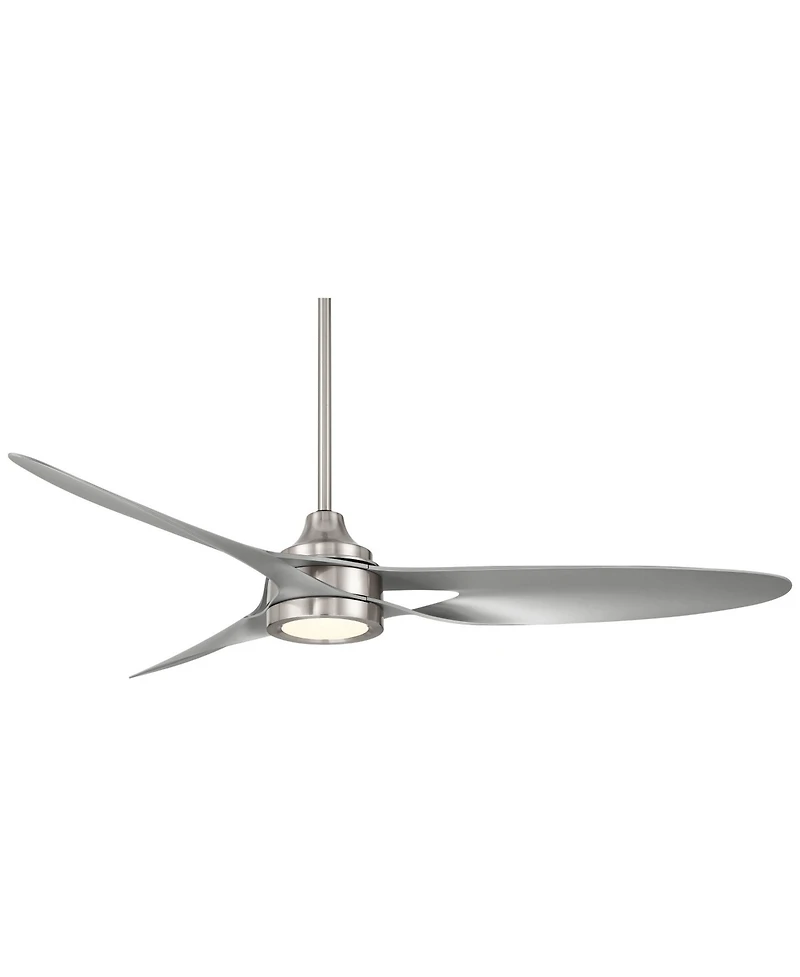Casa Vieja 54" Mystere Brushed Nickel Indoor/Outdoor Led Ceiling Fan