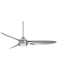 Casa Vieja 54" Mystere Brushed Nickel Indoor/Outdoor Led Ceiling Fan