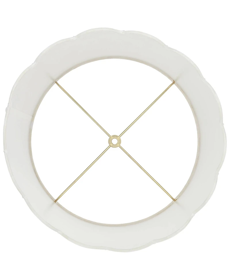 Springcrest Set of 2 Scallop Empire Lamp Shades Medium Spider Replacement Harp and Finial Fitting