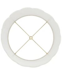 Springcrest Set of 2 Scallop Empire Lamp Shades Medium Spider Replacement Harp and Finial Fitting