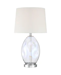 360 Lighting Samantha 24 3/4" High Clear Iridescent Glass 3-Way Table Lamp