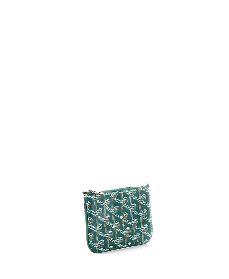 Pre-Owned Goyard Nano Senat Zip Key Pouch Coated Canvas