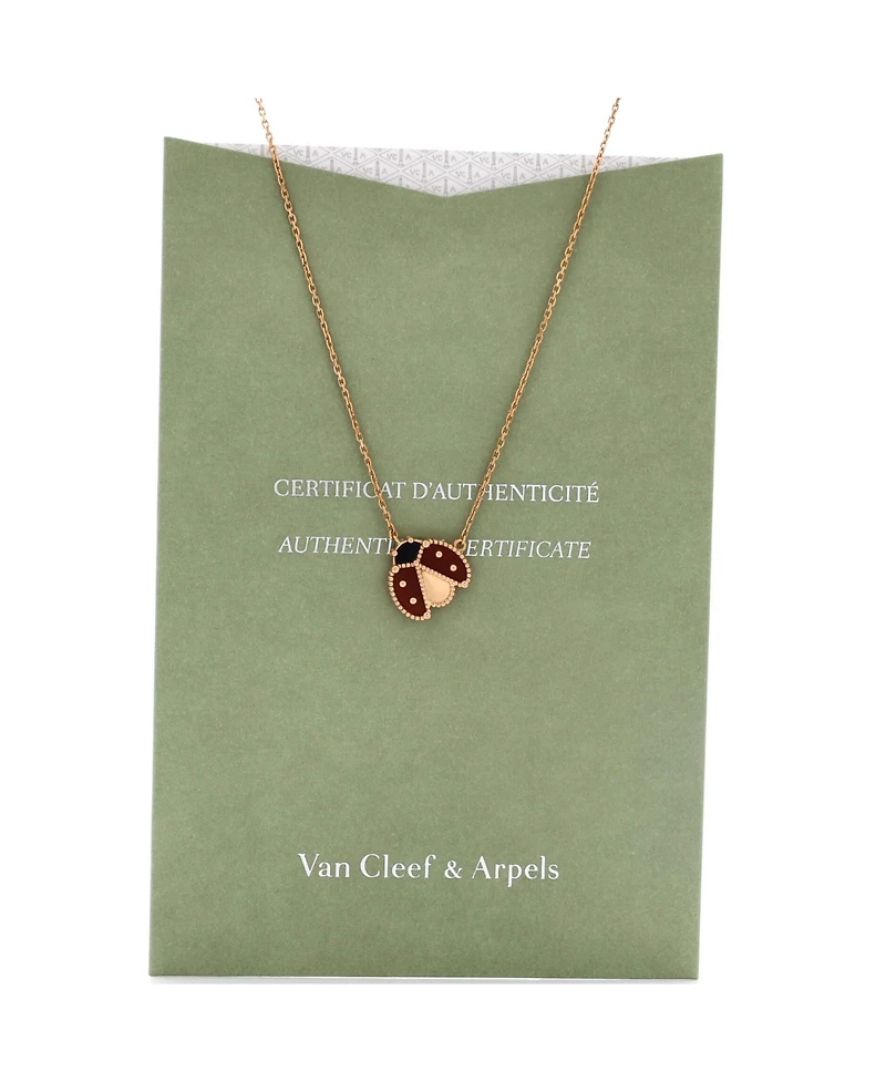 Pre-Owned Van Cleef & Arpels Lucky Spring Open Wings Ladybug Pendant Necklace