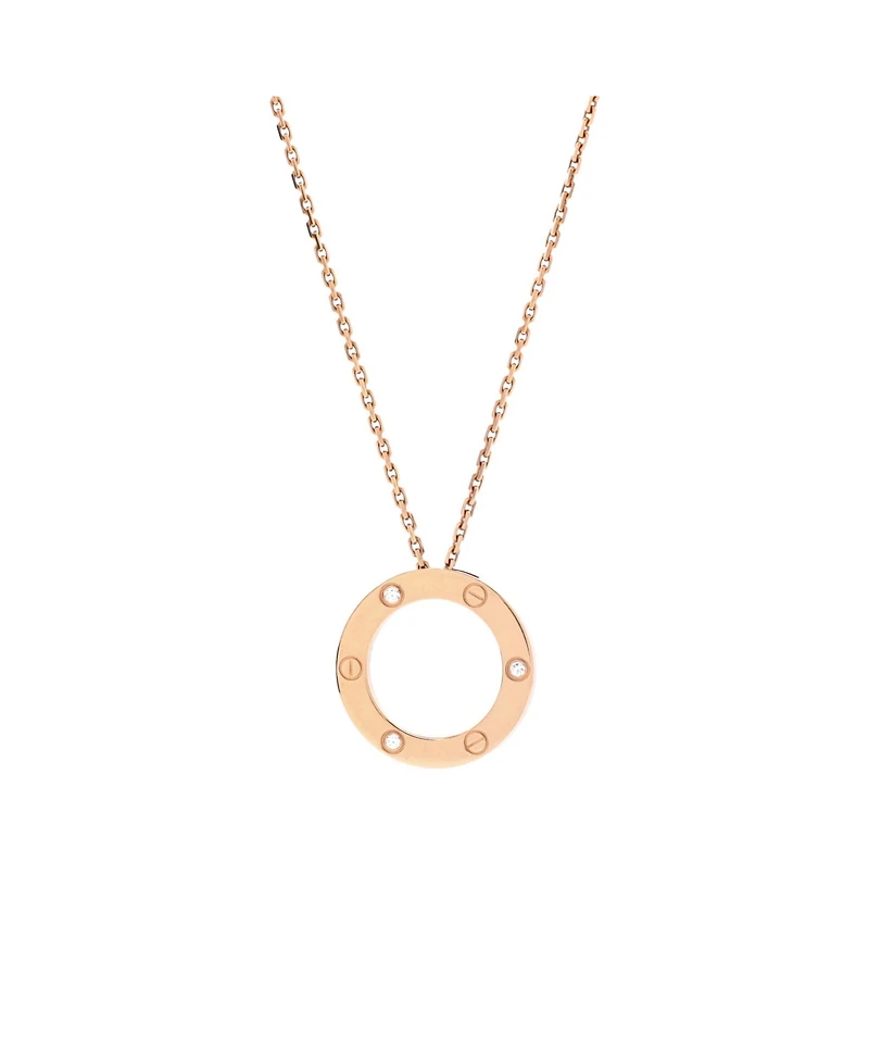 Pre-Owned Cartier 3 Diamonds Love Pendant Necklace