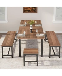 gaomon Extendable 6-8 Person Rectangular Dining Table Set