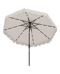Slickblue Outdoor Solar Umbrella with 24 Led Lights Vented Top