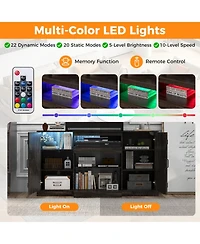 Gouun 59 in Led Tv Stand with 20-Color Ambient Lighting for TVs up to 65