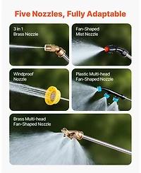 Sugift Battery-Powered Sprayer, 10 Gallons, Electric Weed Sprayer with Wheels