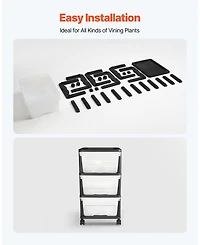Gouun 3 Drawer Rolling Storage Cart with Clear Front Panels and Wheels