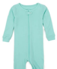 Leveret Baby Unisex Solid Color Cotton Footed One-Piece Pajamas